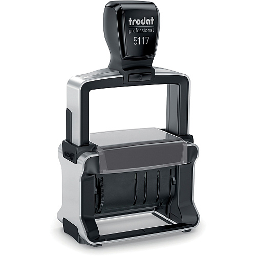 Trodat Professional 12 Message Date Stamp Message Stamp - ANSWERED, BACKORDERED, CANCELLED, BILLED, RECEIVED, EMAILED, CHECKED, DELIVERED, ENTERED, PAID, SHIPPED, ... - 10000 Impression(s) - Black - Recycled - 1 Each (T5117)