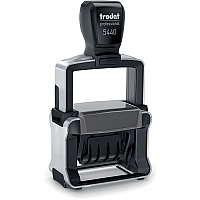 Trodat Professional 5-in-1 Date Stamp Date Stamp - ENTERED, PAID, FAXED, RECEIVED - 10000 Impression(s) - Blue, Red - Recycled - 1 Each (T5444)