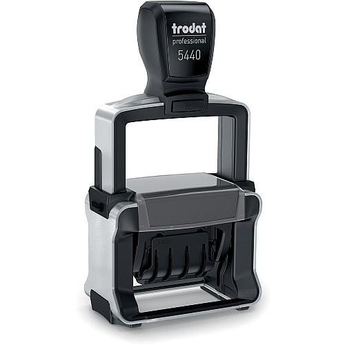 Trodat Professional 5-in-1 Date Stamp Date Stamp - ENTERED, PAID, FAXED, RECEIVED - 10000 Impression(s) - Blue, Red - Recycled - 1 Each (T5444)
