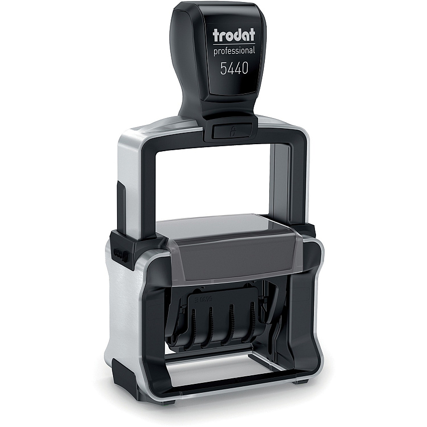 Trodat Professional 5-in-1 Date Stamp Date Stamp - ENTERED, PAID, FAXED, RECEIVED - 10000 Impression(s) - Blue, Red - Recycled - 1 Each (T5444)