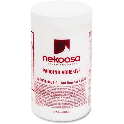 Nekoosa Fan-Out Padding Adhesive, 32 oz, Dries Clear (42284)