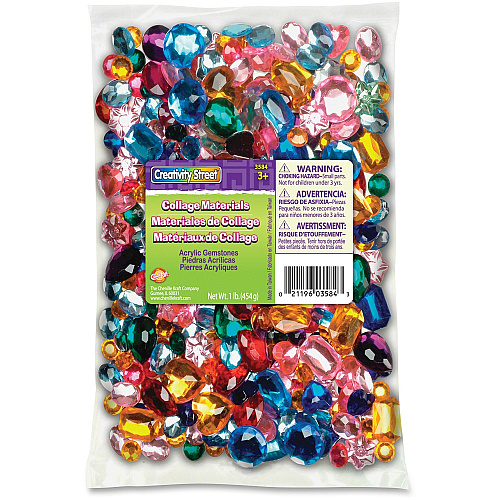 Creativity Street Acrylic Gemstones Classpack Art - Assorted - 1 Pack (3584)