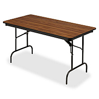 Iceberg Premium Wood Laminate Folding Table Melamine Rectangle Top - Traditional Style - 300 lb Capacity - 72