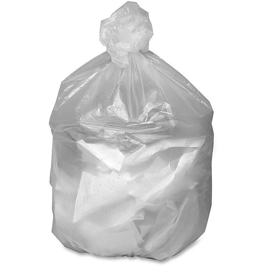 Berry Translucent Waste Can Liners Large Size - 45 gal Capacity - 46" Length x 40" Width x 0.39 mil (10 Micron) Thickness - High Density - Natural, Translucent - Resin - Can - 250 / Box (GNT4048)