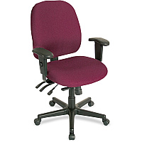 Eurotech 498SL Task Chair Burgundy Seat Color - 5-star Base - 1 Each (498SLAT31)
