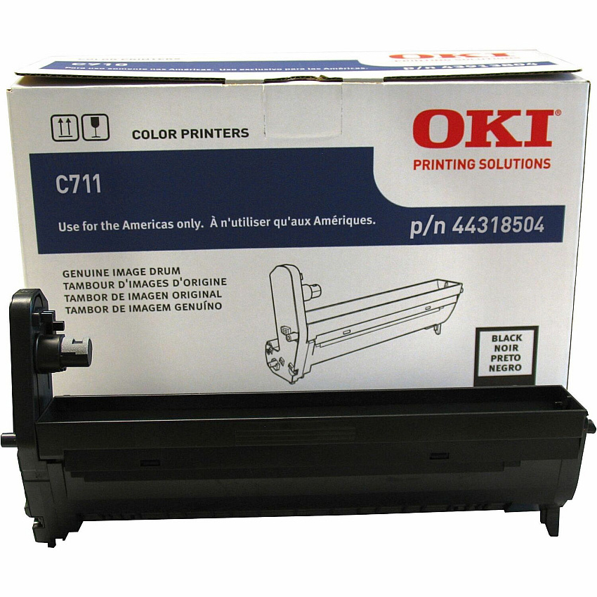 Oki 44318501/02/03/04 Image Drum LED Print Technology - 20000 - Black - 1 Each (44318504)