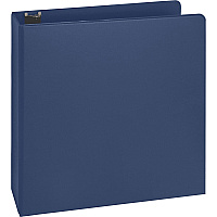 Business Source Basic Round Ring Binders 2" Binder Capacity - Letter - 8 1/2" x 11" Sheet Size - Fastener(s): Round Ring - Vinyl - Dark Blue - 1.52 lb - 1 Each (BSN16464)