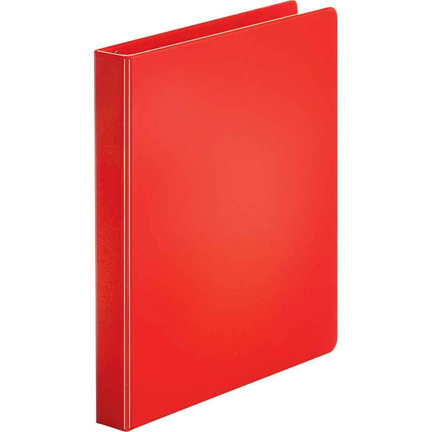Business Source Basic Round Ring Binders 1" Binder Capacity - Letter - 8 1/2" x 11" Sheet Size - 225 Sheet Capacity - 3 Ring(s) - Fastener(s): Round Ring - Polypropylene, Chipboard - Red - 11.20 oz - Sturdy - 1 Each (BSN28550)