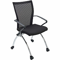 Mayline Valore High Back Training Chair Red Seat Color - Fabric Seat Material - Black Frame Color - Chrome Frame Material - 2 / Carton (TSH1BR)