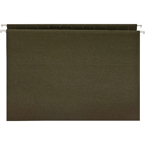 Business Source Letter Recycled Hanging Folder 8 1/2" x 11" - 11 pt. - Green - 100% Recycled - 25 / Box (BSN26528)
