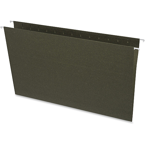 Business Source Legal Recycled Hanging Folder 8 1/2" x 14" - 11 pt. - Green - 100% Recycled - 25 / Box (BSN26529)