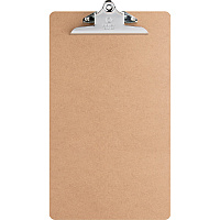 Business Source Hardboard Clipboard 9" x 15 1/2" Sheet Size - Hardboard - Brown - 1 Each (BSN28554)