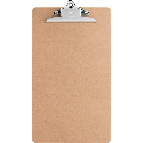 Business Source Hardboard Clipboard 9" x 15 1/2" Sheet Size - Hardboard - Brown - 1 Each (BSN28554)