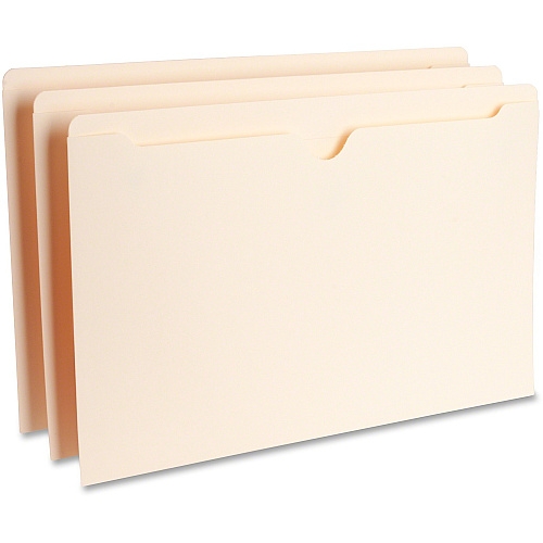 Business Source Legal Recycled File Pocket 8 1/2" x 14" - 11 pt. - Manila - Slip Resistant, Reinforced Tab, Heavyweight Cover - 10% Recycled - 100 / Box (BSN65800)