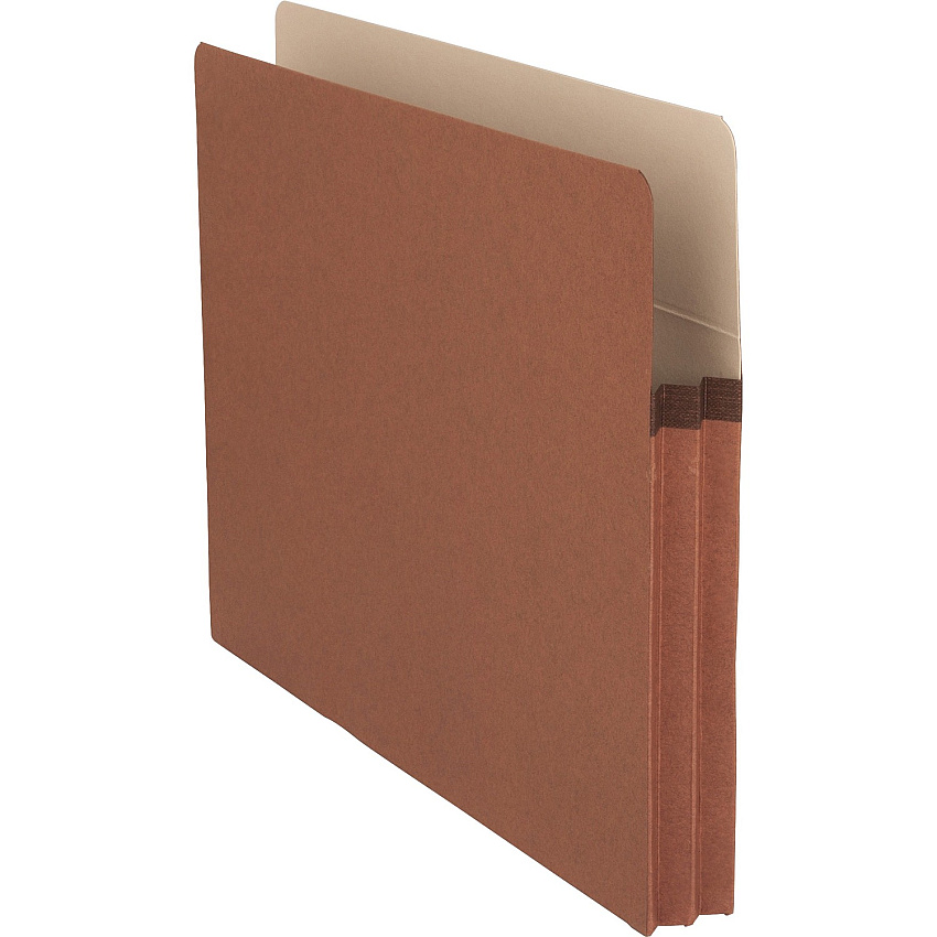 Business Source Straight Tab Cut Letter Recycled File Pocket 8 1/2" x 11" - 1 3/4" Expansion - Redrope - Redrope - Tyvek Gusset, Reinforced Gusset, Tear Proof, Sturdy, Durable - 30% Recycled - 25 / Box (BSN65790)