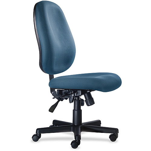 9 to 5 Seating Agent 1660 Armless Mid-Back Task Chair Peacock Seat Color - Polyester Seat Material - Acrylic Back Material - 5-star Base - 1 Each (1660R100115)