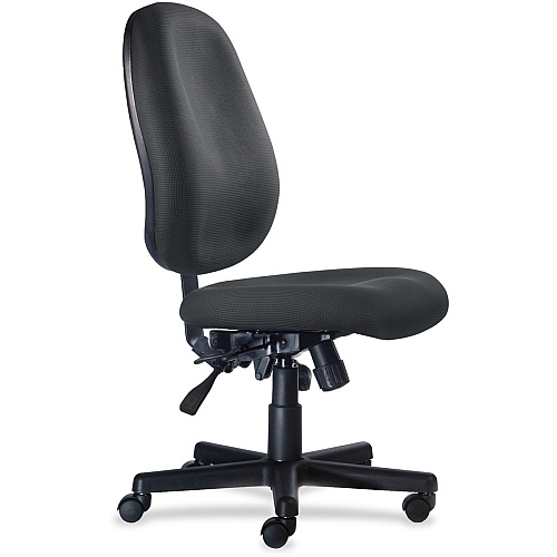 9 to 5 Seating Agent 1660 Armless Mid-Back Task Chair Coal Seat Color - Polyester Seat Material - Acrylic Back Material - 5-star Base - 1 Each (1660R100116)