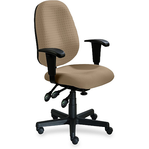 9 to 5 Seating Agent 1660 Mid-Back Task Chair with Arms Champagne Seat Color - Polyester Seat Material - Acrylic Back Material - 5-star Base - 1 Each (1660R1A4111)