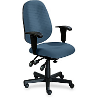9 to 5 Seating Agent 1660 Mid-Back Task Chair with Arms Peacock Seat Color - Polyester Seat Material - Acrylic Back Material - 5-star Base - 1 Each (1660R1A4115)