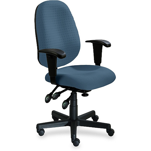9 to 5 Seating Agent 1660 Mid-Back Task Chair with Arms Peacock Seat Color - Polyester Seat Material - Acrylic Back Material - 5-star Base - 1 Each (1660R1A4115)
