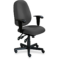 9 to 5 Seating Agent 1660 Mid-Back Task Chair with Arms Coal Seat Color - Polyester Seat Material - Acrylic Back Material - 5-star Base - 1 Each (1660R1A4116)