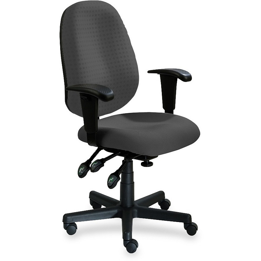 9 to 5 Seating Agent 1660 Mid-Back Task Chair with Arms Coal Seat Color - Polyester Seat Material - Acrylic Back Material - 5-star Base - 1 Each (1660R1A4116)