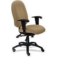 9 to 5 Seating Logic 1780 High-Back Task Chair with Arms Champagne Seat Color - Polyester Seat Material - Acrylic Back Material - 5-star Base - 1 Each (1780M1A4111)
