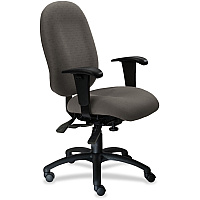 9 to 5 Seating Logic 1780 High-Back Task Chair with Arms Lead Seat Color - Polyester Seat Material - Acrylic Back Material - 5-star Base - 1 Each (1780M1A4113)