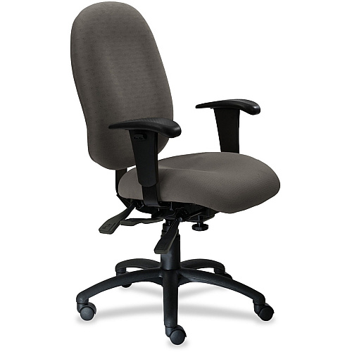 9 to 5 Seating Logic 1780 High-Back Task Chair with Arms Lead Seat Color - Polyester Seat Material - Acrylic Back Material - 5-star Base - 1 Each (1780M1A4113)