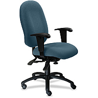 9 to 5 Seating Logic 1780 High-Back Task Chair with Arms Peacock Seat Color - Polyester Seat Material - Acrylic Back Material - 5-star Base - 1 Each (1780M1A4115)