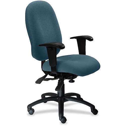 9 to 5 Seating Logic 1780 High-Back Task Chair with Arms Peacock Seat Color - Polyester Seat Material - Acrylic Back Material - 5-star Base - 1 Each (1780M1A4115)