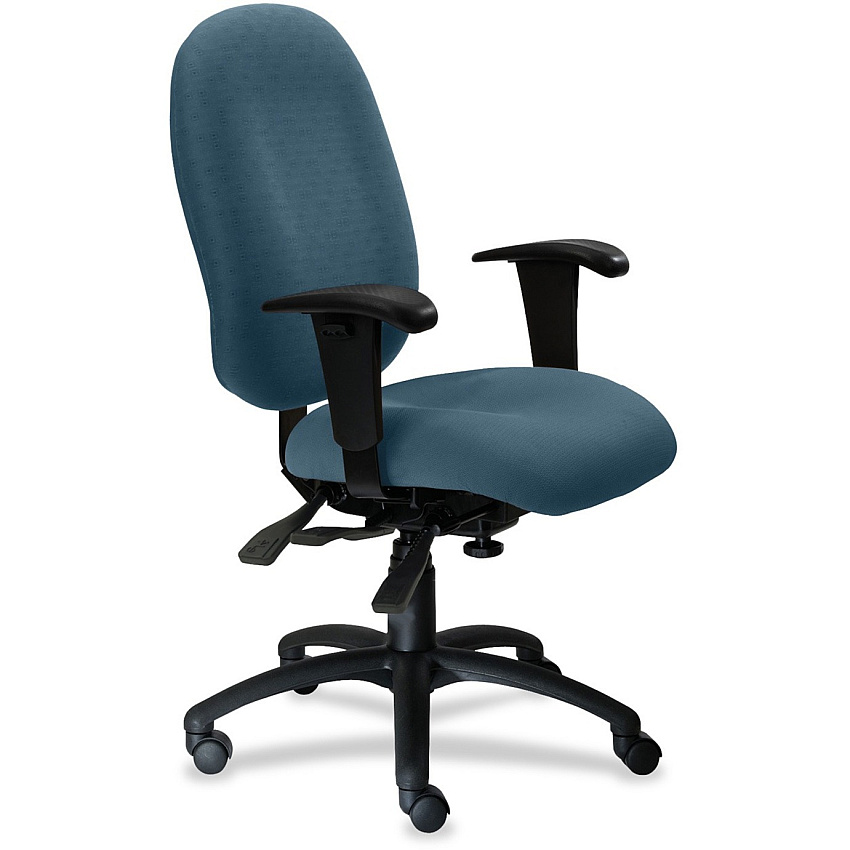 9 to 5 Seating Logic 1780 High-Back Task Chair with Arms Peacock Seat Color - Polyester Seat Material - Acrylic Back Material - 5-star Base - 1 Each (1780M1A4115)