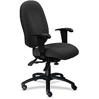 9 to 5 Seating Logic 1780 High-Back Task Chair with Arms Coal Seat Color - Polyester Seat Material - Acrylic Back Material - 5-star Base - 1 Each (1780M1A4116)