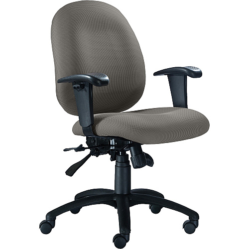 9 to 5 Seating Logic 1760 Mid-Back Task Chair with Arms Lead Seat Color - Polyester Seat Material - Acrylic Back Material - 5-star Base - 1 Each (1760R1A4113)