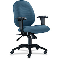 9 to 5 Seating Logic 1760 Mid-Back Task Chair with Arms Peacock Seat Color - Polyester Seat Material - Acrylic Back Material - 5-star Base - 1 Each (1760R1A4115)