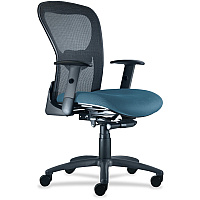 9 to 5 Seating Strata 1560 Mid Back Mesh Chair with Silver Accent Peacock Seat Color - Polyester Seat Material - Acrylic Back Material - 5-star Base - 1 Each (1560Y2A8B115)