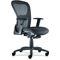9 to 5 Seating Strata 1560 Mid Back Mesh Chair with Silver Accent Coal Seat Color - Polyester Seat Material - Acrylic Back Material - 5-star Base - 1 Each (1560Y2A8B116)