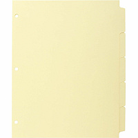 Business Source Mylar-reinforced Plain Tab Indexes 5 Write-on Tab(s) - 5 Tab(s)/Set - 8.5" Divider Width x 11" Divider Length - Letter - 3 Hole Punched - Canary Tab(s) - Hole-punched, Mylar Reinforcement, Mylar Reinforced Edge - 36 / Box (BSN16480)