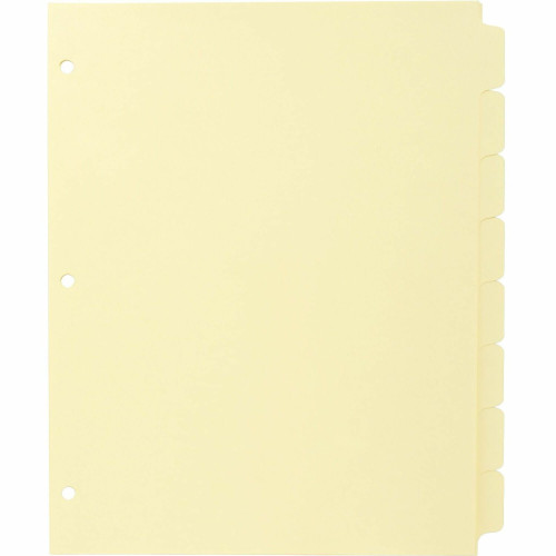 Business Source Mylar-reinforced Plain Tab Indexes (16481)