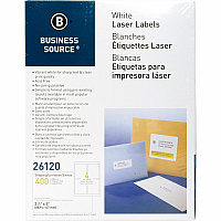 Business Source Bright White Premium-quality Address Labels 3 1/2