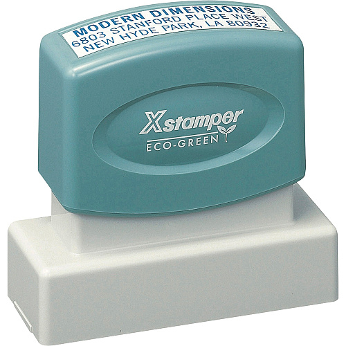 Xstamper Large Business Address Stamp Message Stamp - 0.59" Impression Width x 2.01" Impression Length - 50000 Impression(s) - Recycled - 1 Each (N13)