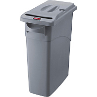Rubbermaid Commercial Slim Jim Confidential Document Container w/Lid External Dimensions: 11
