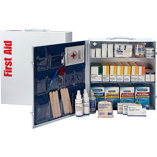 First Aid Only 3-shelf 100-person First Aid Kit 1092 x Piece(s) For 100 x Individual(s) - 16.5" Height x 15" Width x 5.5" Depth - Metal Case - 1 Each (247OP)