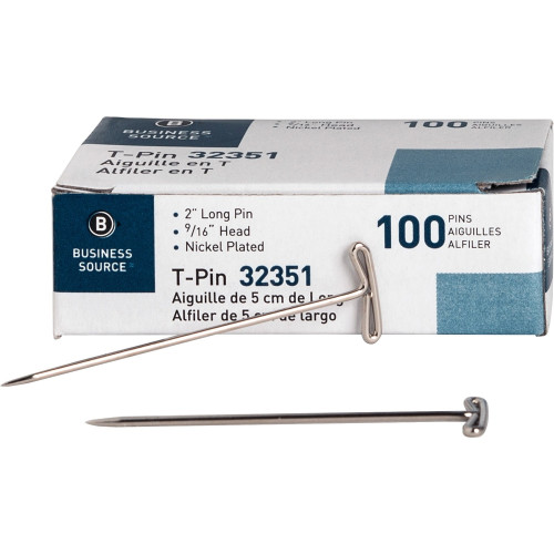 Business Source High Quality Steel T-pins (32351)