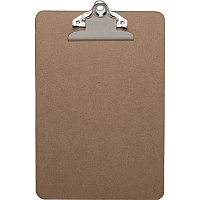 Business Source Mini Clipboard with Standard Metal Clip Standard - 6" x 9" Sheet Size - Hardboard - Brown - 1 Each (BSN16506)