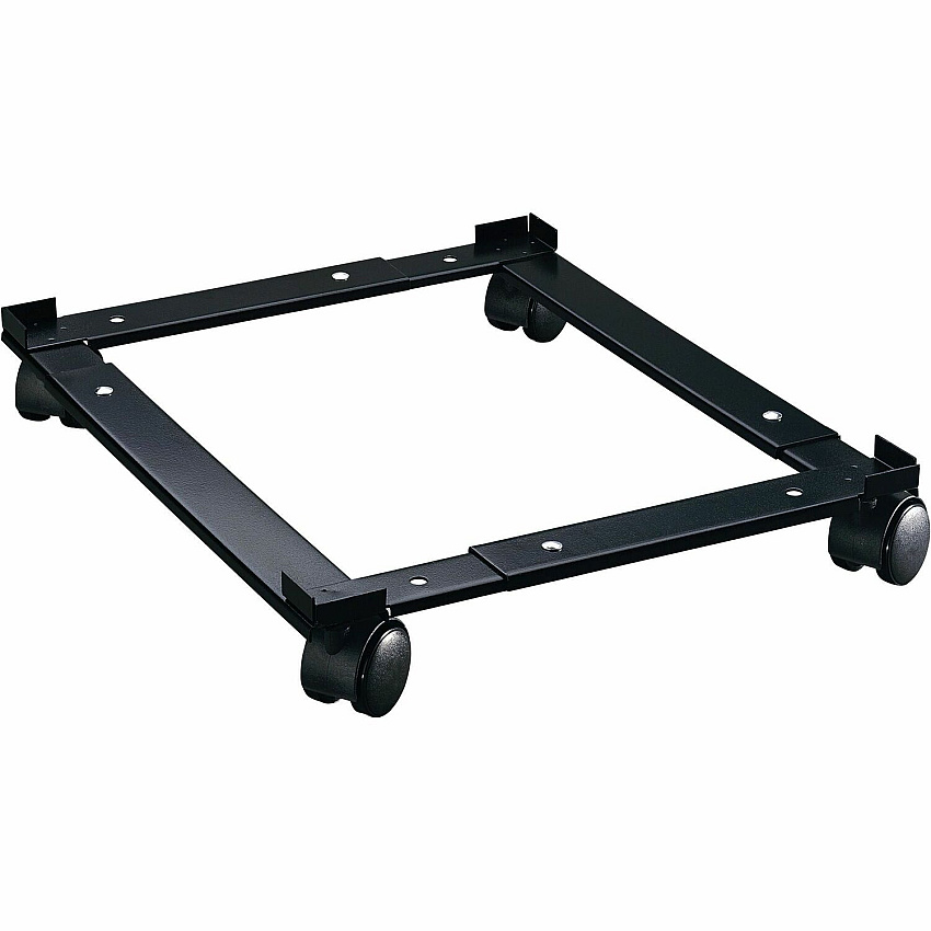 Lorell Commercial-Grade File Caddy 400 lb Capacity - 4 Casters - Steel - 16.63" Width x 11.40" Depth x 4" Height - Black - 1 Each (LLR17573)