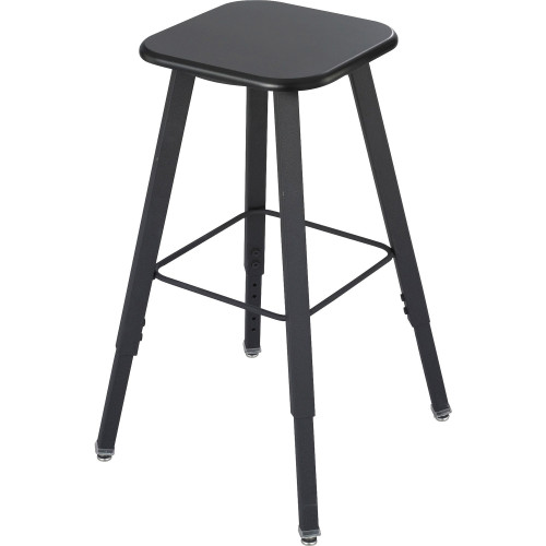 Safco AlphaBetter Adjustable-Height Student Stool, Supports up to 250 lbs., Black Seat/Black Back, Black Base (1205BL)