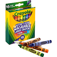 Crayola Ultra-Clean Washable Large Crayons 16 / Box (523281)