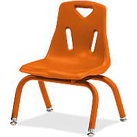 Jonti-Craft Berries Plastic Chair with Powder Coated Legs Steel Frame Material - Four-legged Base - Orange - Polypropylene - 1 Each (8120JC1114)