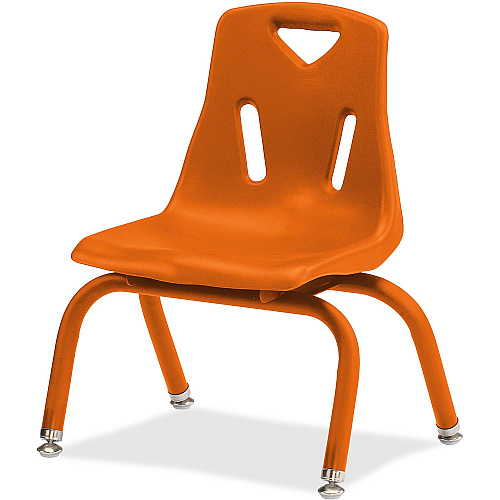 Jonti-Craft Berries Plastic Chair with Powder Coated Legs Steel Frame Material - Four-legged Base - Orange - Polypropylene - 1 Each (8120JC1114)
